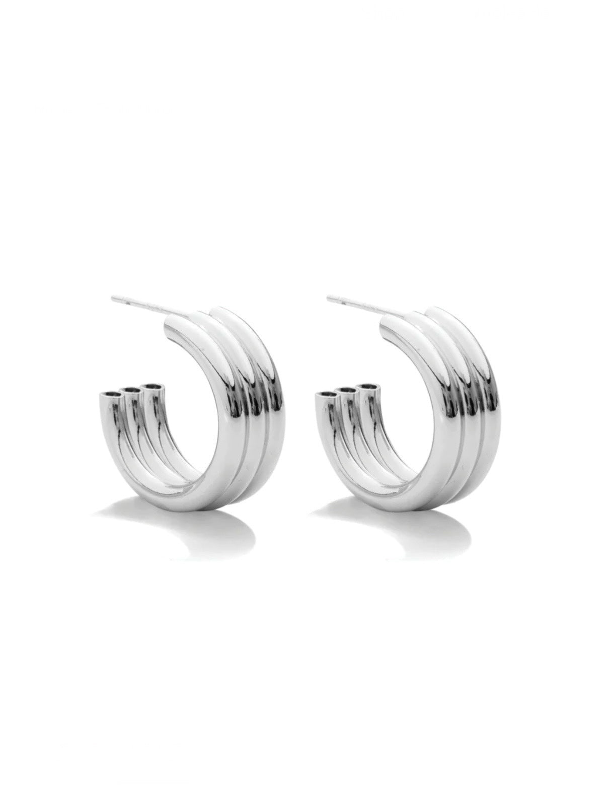 Triple Hoop | Silver