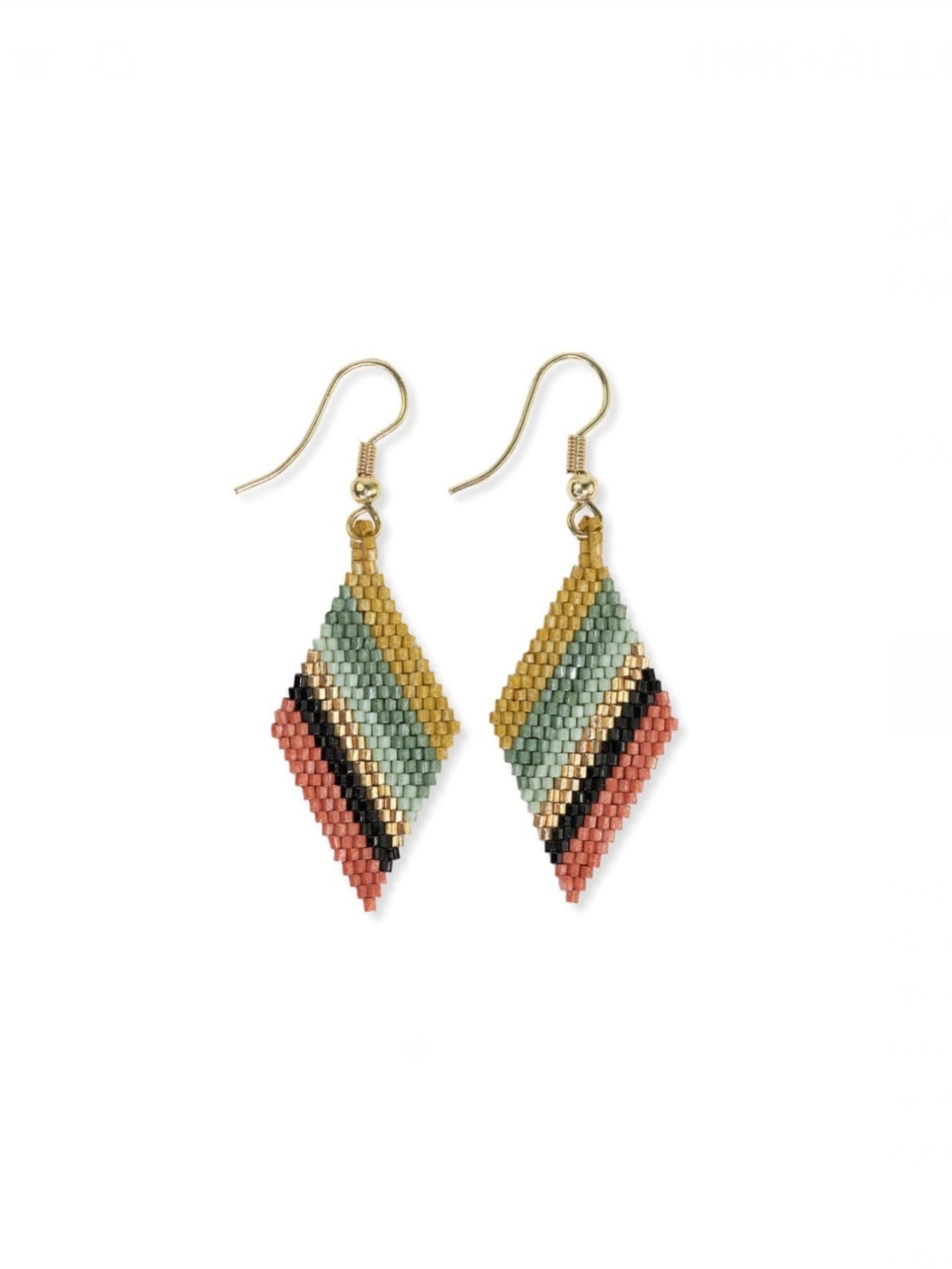 Zelda Angled Stripe Diamond Earrings Highlands