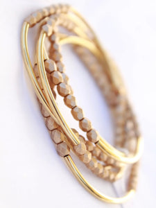 Six Wrap Bracelet | Gold