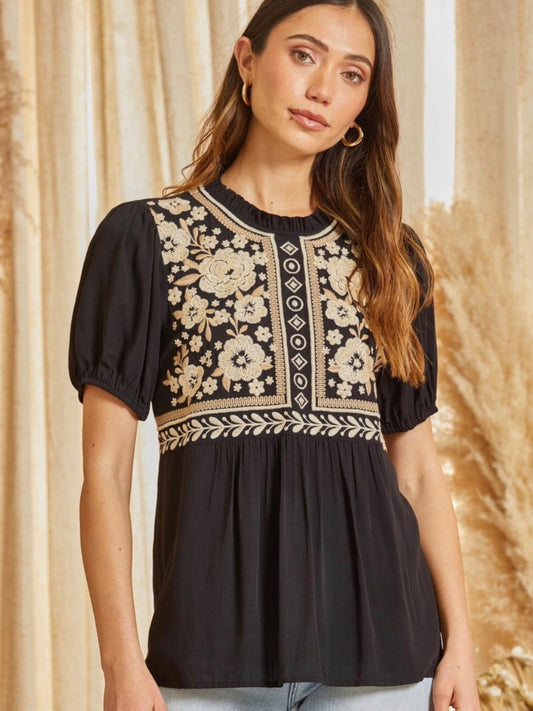 Kassidy Top - Black Taupe