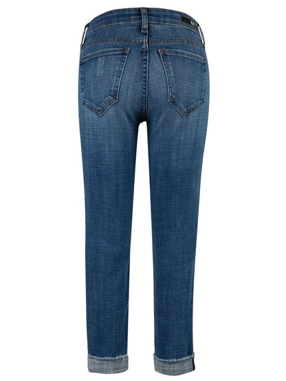 Amy Mid Rise Crop Straight Leg - Imitate Wash