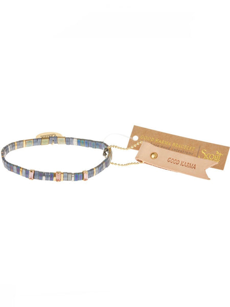 Good Karma Miyuki Charm Bracelet | Good Karma - Oil Slick/Sparkle/Gold