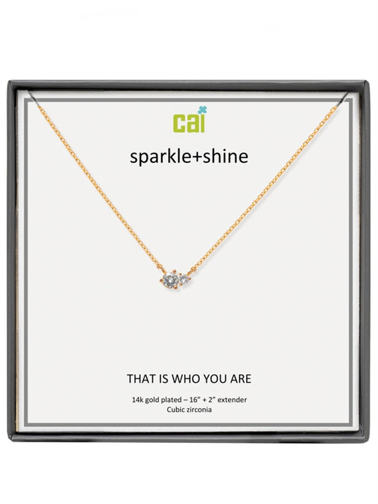 Gold Duo Sparkle + Shine Necklace