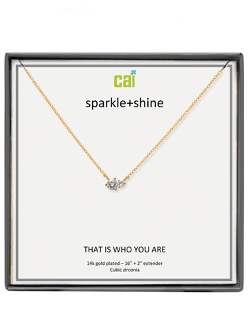 Gold Duo Sparkle + Shine Necklace
