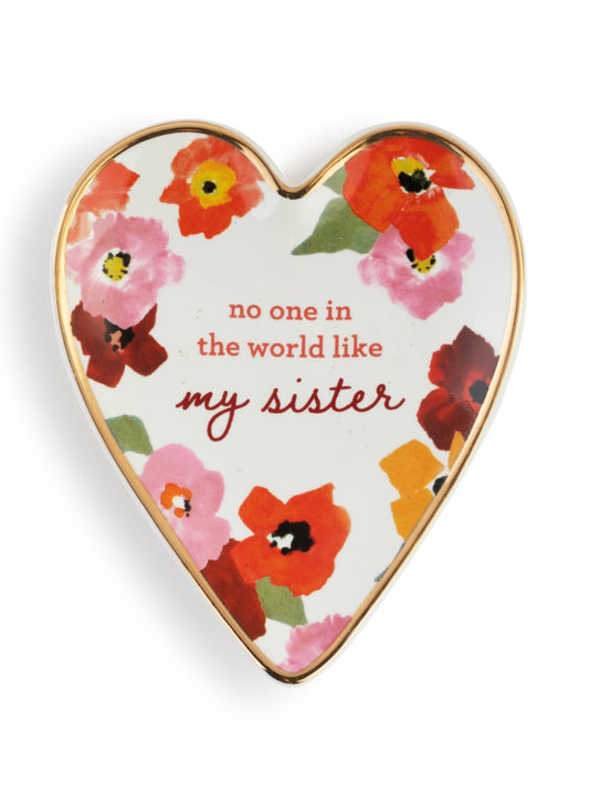 My Sister Art Heart Trinket Dish