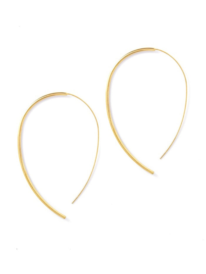 Large Pull Through Hoops - Gold
