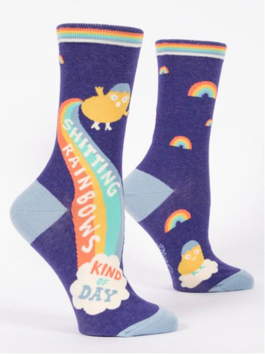 Women’s S**tting Rainbows Crew Socks