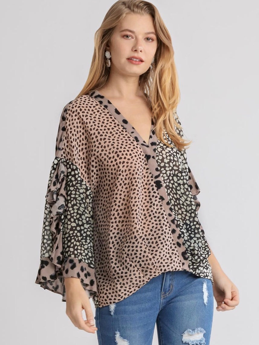 Miriam Top - Mocha/Black