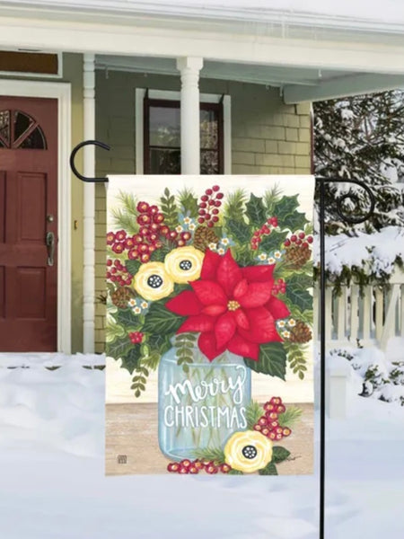 Rustic Winter Bouquet Garden Flag (Flag Stand Sold Separately)