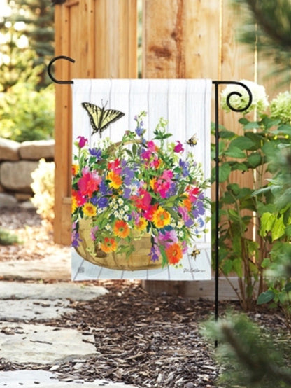 Flower Basket Garden Flag (Flag Stand Sold Separately)