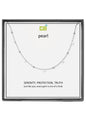 Silver Pearl Satellite Gemstone Necklace