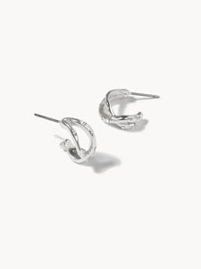 Sprinkles Huggie Hoop Earrings - Silver