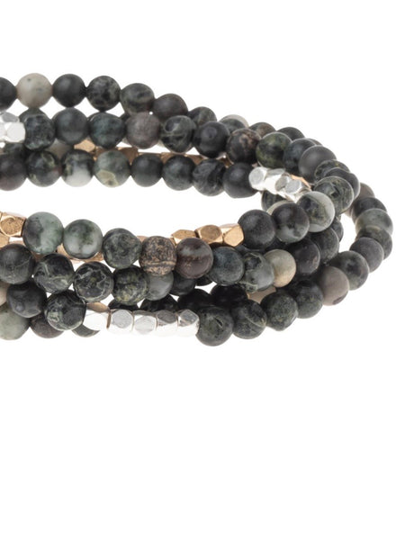 Kambaba Jasper - Stone Tranquility Wrap Bracelet / Necklace