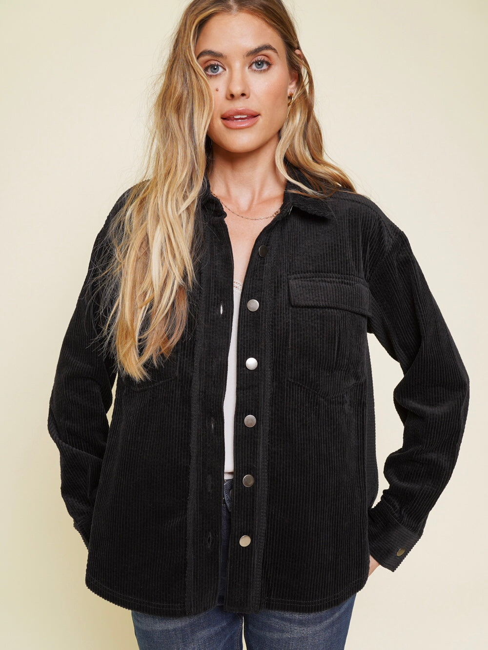 Hanna Corduroy Jacket - Black