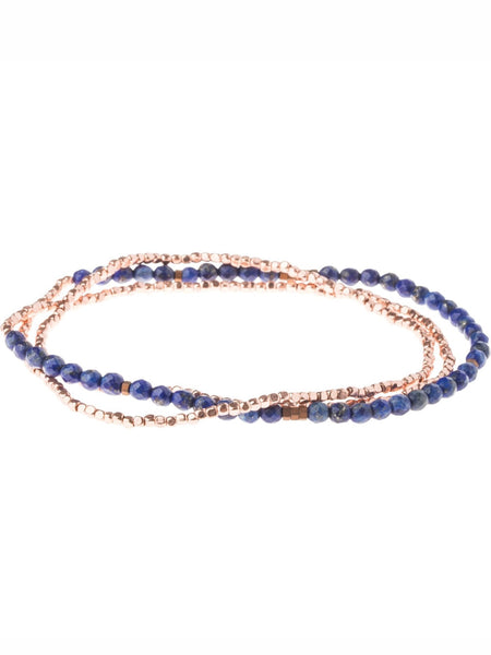 Delicate Stone Lapis - Stone of Truth Wrap Bracelet/Necklace