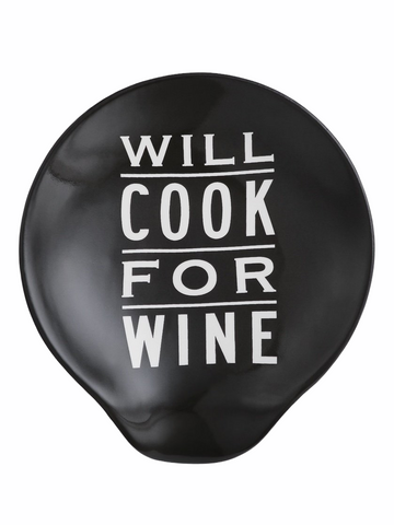 Will Cook for Wine Spoon Rest