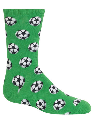 Kid’s Soccer Ball Crew Socks Green