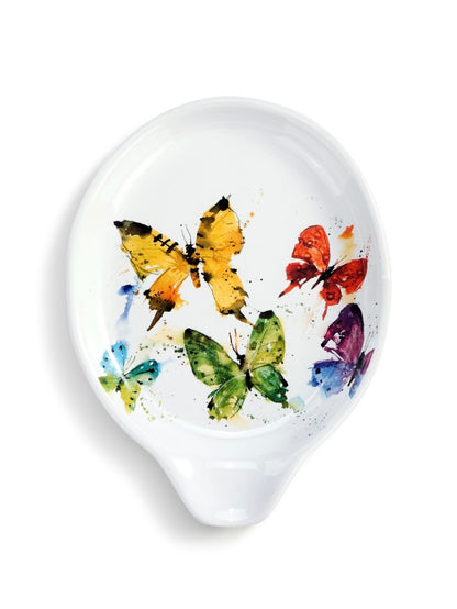 Flock of Butterflies Oval Spoon Rest