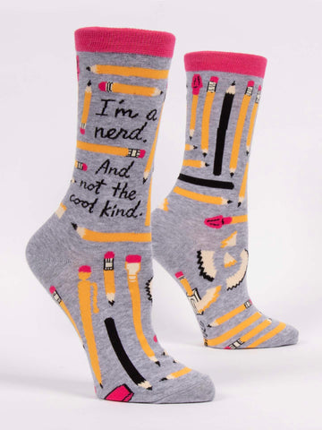 Women’s I’m a Nerd. And Not the Cool Kind. Crew Socks