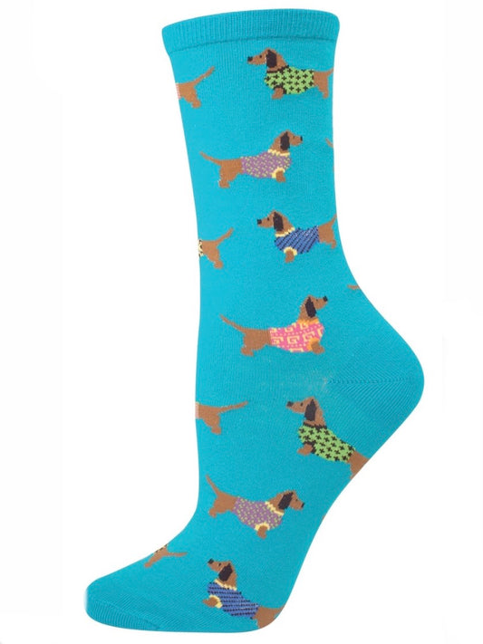 Women’s Haute Dog Socks Blue Lagoon