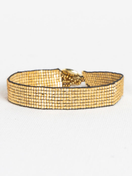 Gold Solid Thin Luxe Bracelet