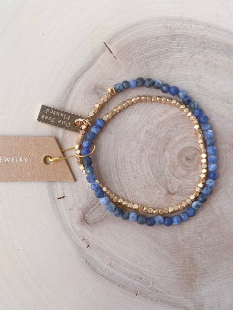 Gemstone Double Wrap | Sodalite