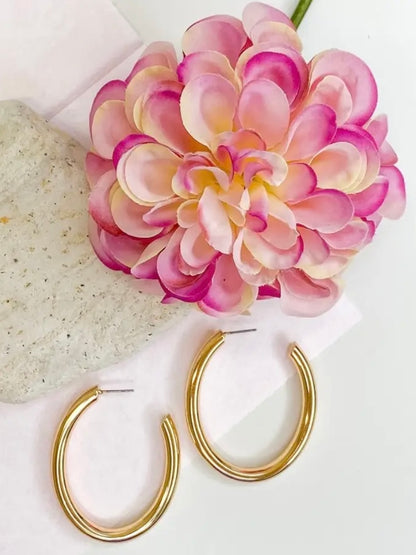 Bold Hoop Earrings - Gold