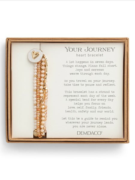 Your Journey Heart Bracelet - Champagne