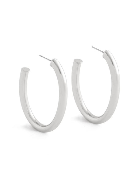 Bold Hoop Earrings - Silver
