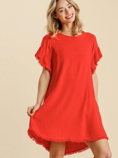 Margaret Dress - Tomato Red