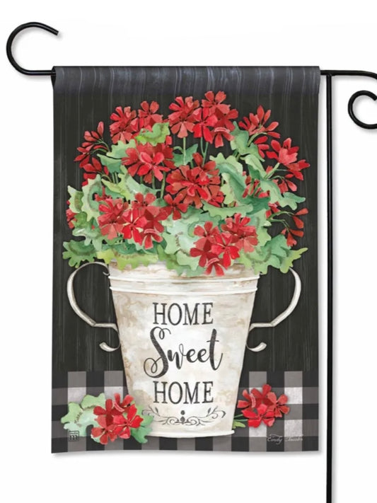 Sweet Home Geraniums Garden Flag (Flag Stand Sold Separately)