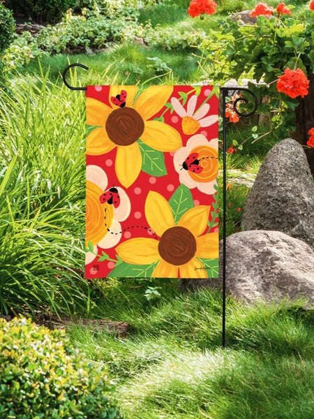 Bugs and Blooms Garden Flag (Flag Stand Sold Separately)