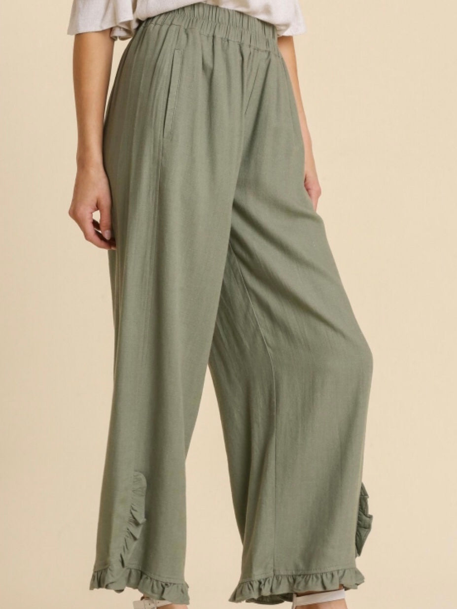 Leona Pant - Light Olivel