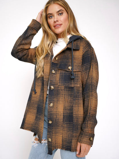 Beatrice Plaid Jacket - Tan