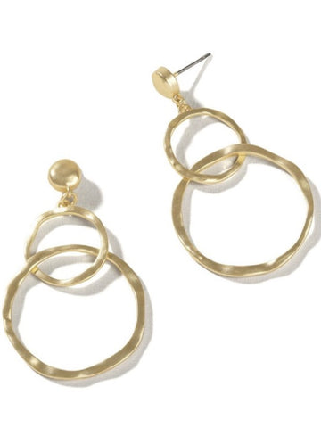 Ring Toss Earrings - Gold