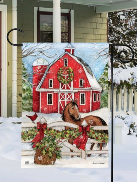 Christmas On the Farm Garden Flag (Flag Stand Sold Separately)