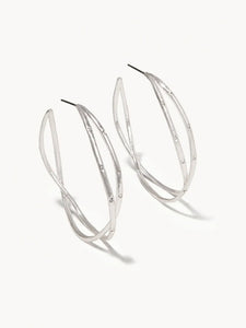 Sprinkles Hoop Earrings - Silver