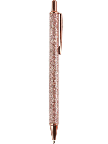 Rose Gold Glitter Barrel Pen