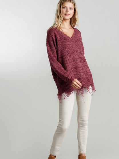 Jayleen Sweater - Wine