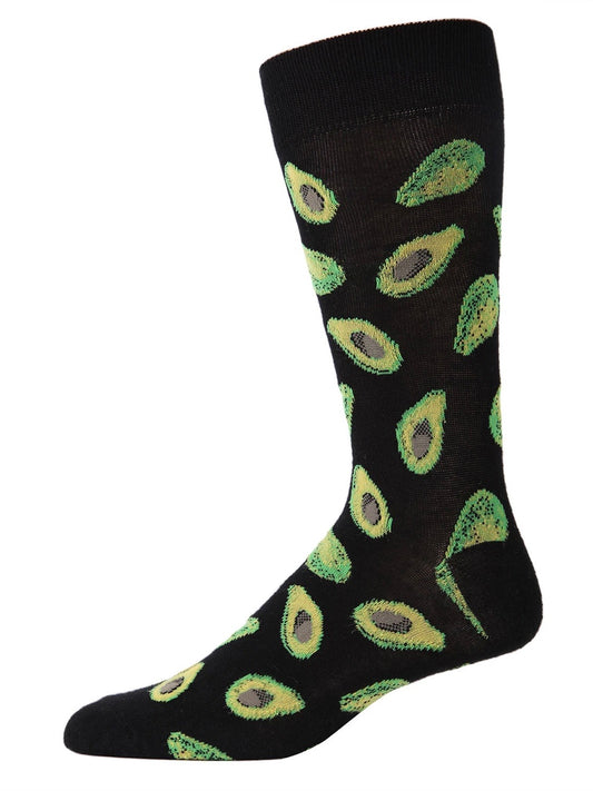 Men’s Avocado Bamboo Blend Crew Socks Black
