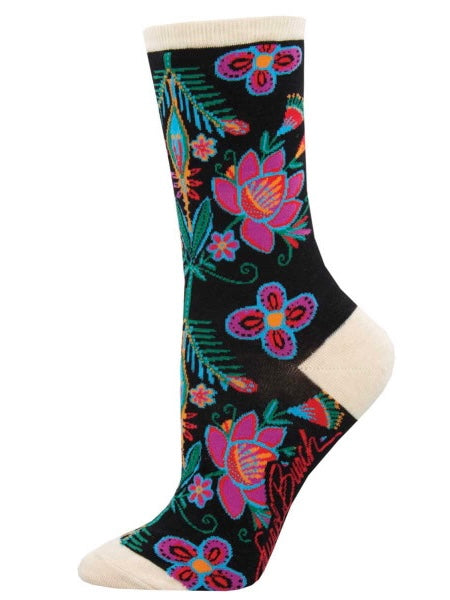 Women’s Laural Burch Alyssa Floral Socks Black