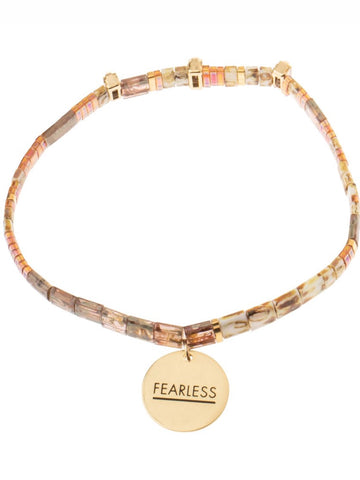Good Karma Miyuki Charm Bracelet | Fearless - Tortoise/Sparkle/Gold