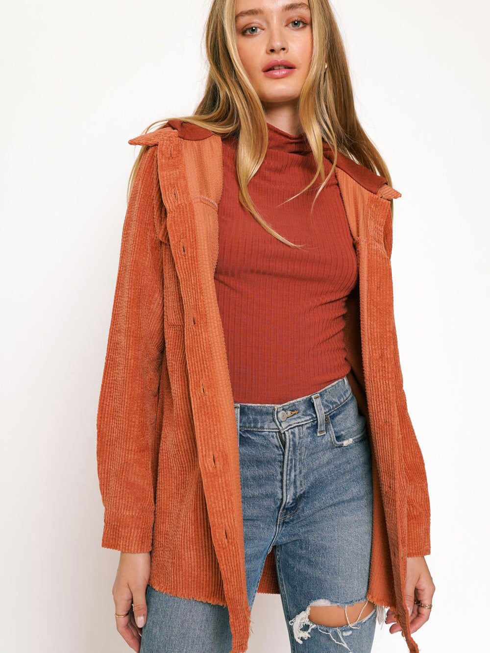 Antonella Corduroy Jacket - Brick