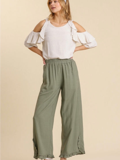 Leona Pant - Light Olivel