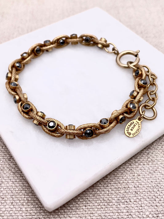 Monique Bracelet - Gold with Black Diamond
