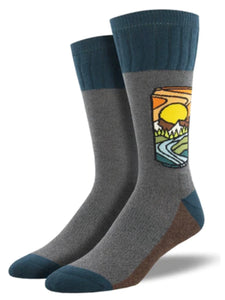 Men’s Outlands Atomic Child Brew with a View Socks Charcoal