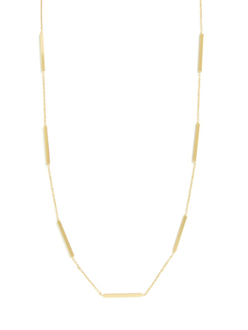 Multi Narrow Bars Necklace (Gold)