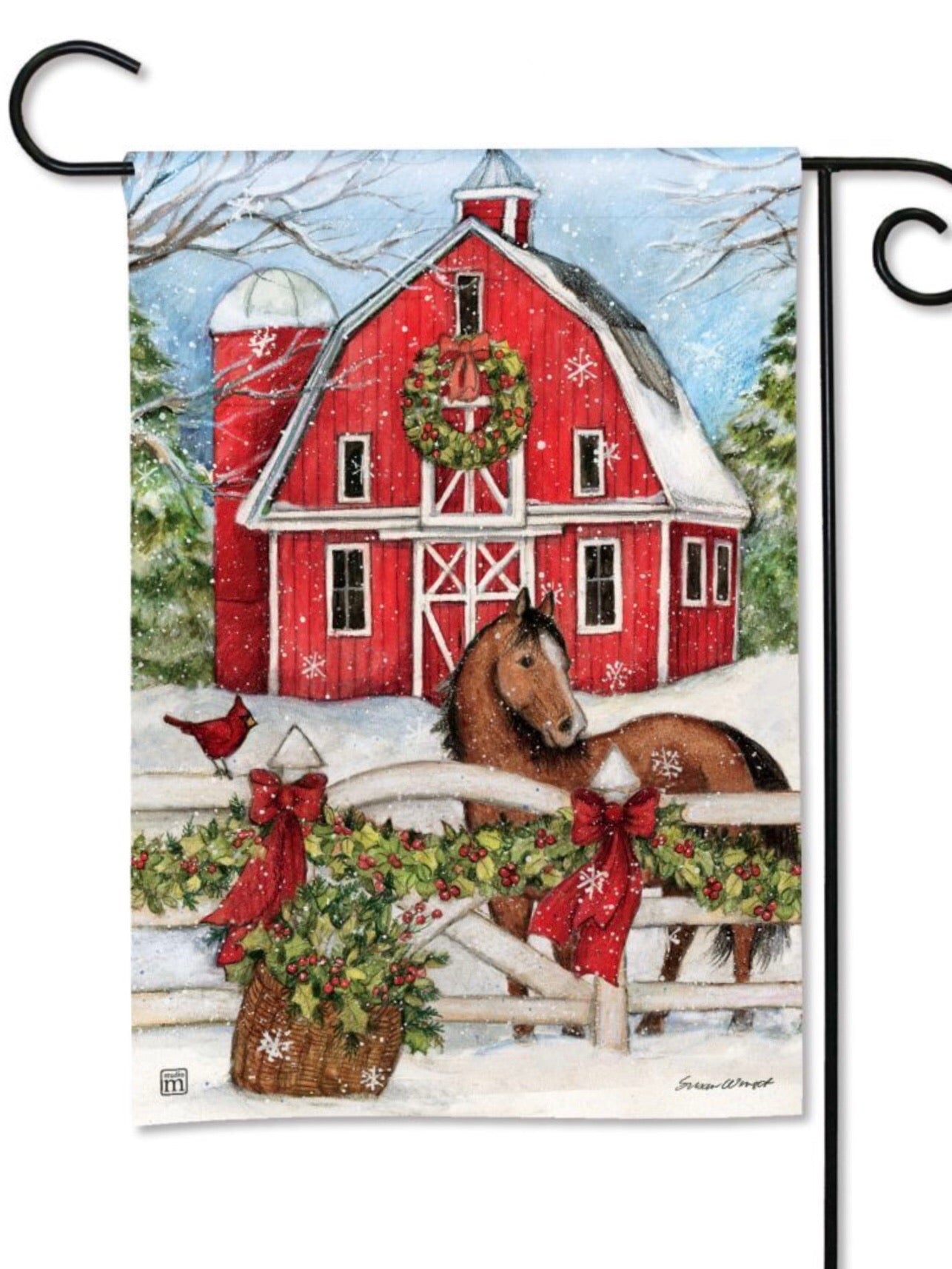 Christmas On the Farm Garden Flag (Flag Stand Sold Separately)