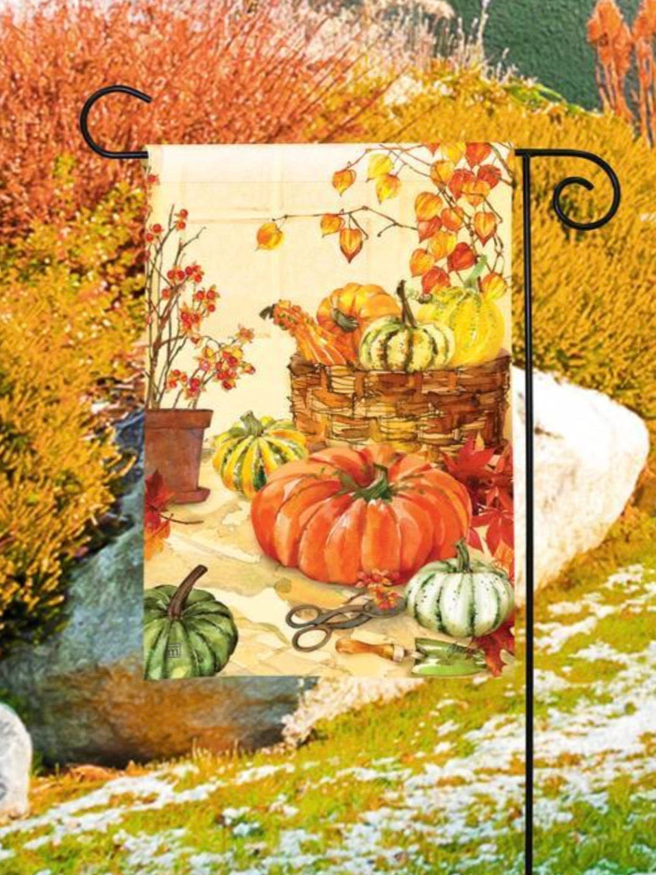 Heirloom Pumpkin Garden Flag (Flag Stand Sold Separately)