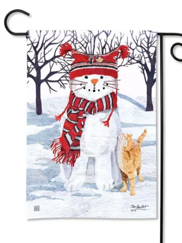 Snow Cat Garden Flag (Flag Stand Sold Separately)